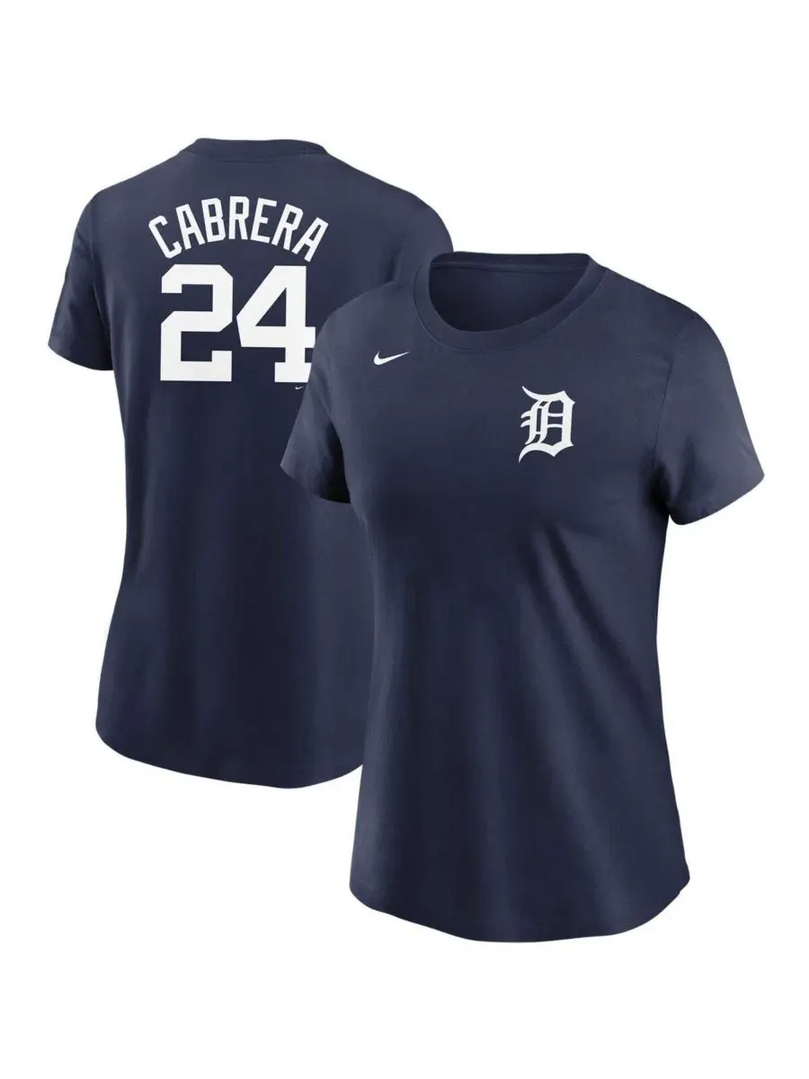Футболка с принтом Miguel Cabrera Detroit Tigers Nike — изображение 1 из 3, темно-синий