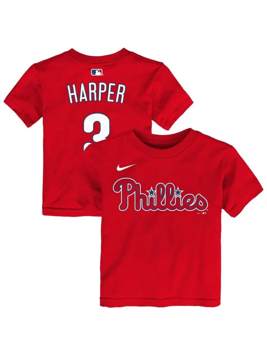 Футболка с принтом Bryce Harper Philadelphia Phillies Nike — изображение 1 из 3, красный