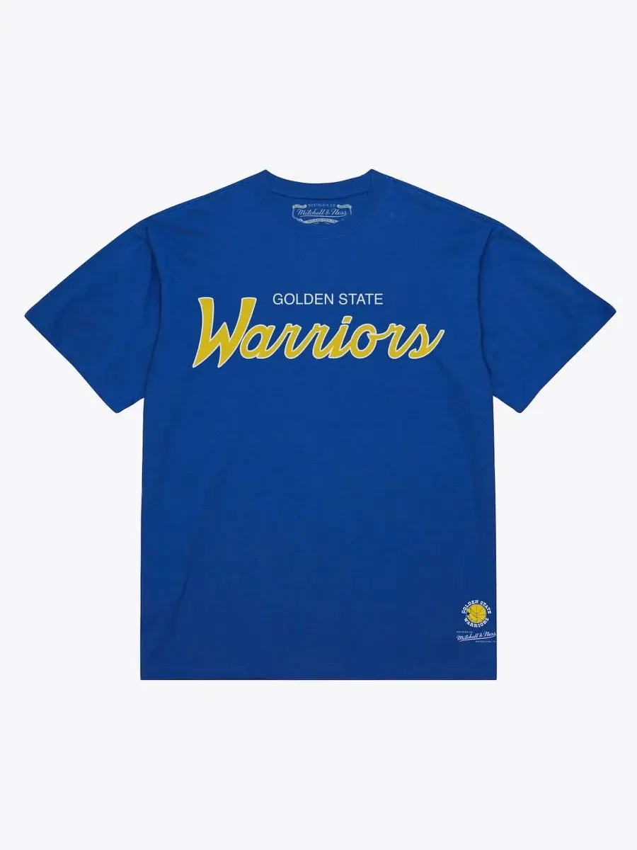 Футболка с принтом Vintage Wordmark Mitchell & Ness — изображение 1 из 2, королевский