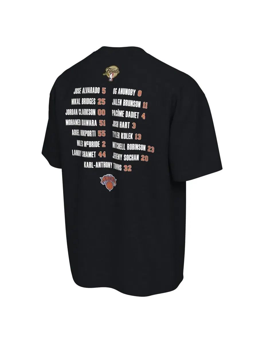 Футболка с принтом New York Knicks 2026 NBA Champions Roster Club Nike — изображение 2 из 2, черный