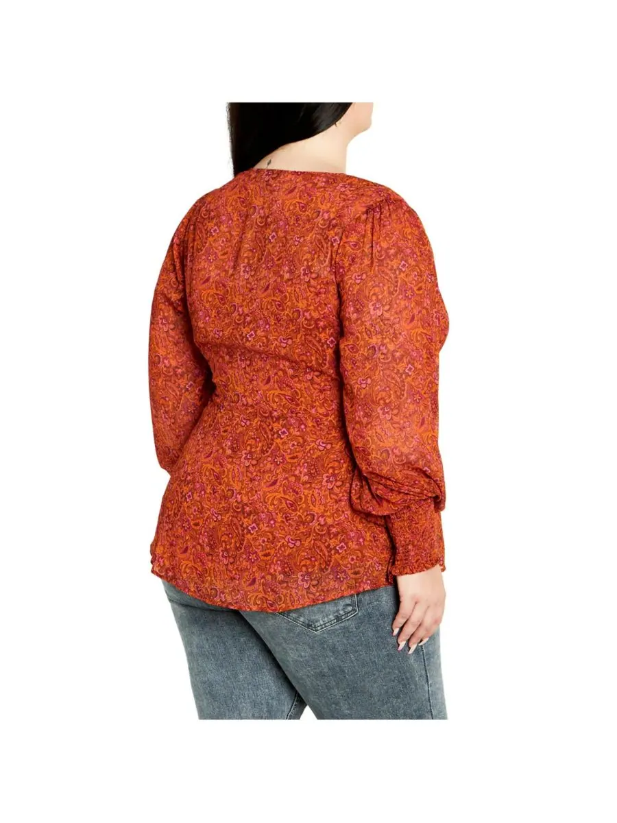 Женская блузка с принтом "Алексис" CITY CHIC, Retro paisley — изображение 2 из 3
