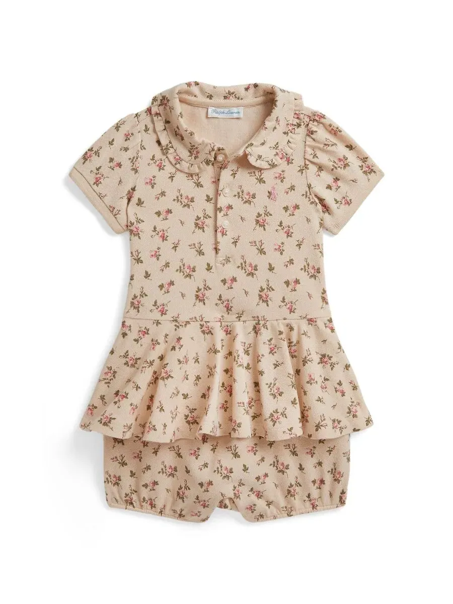 Комбинезон с воланами и цветочным принтом Polo Ralph Lauren, Beatty Floral