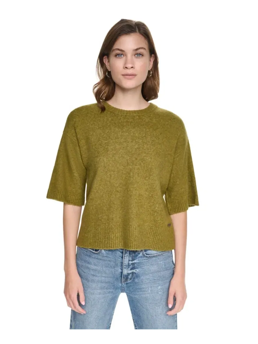 Пуловер с коротким рукавом Petite Short-Sleeve DKNY Jeans, Crocodile — изображение 1 из 6