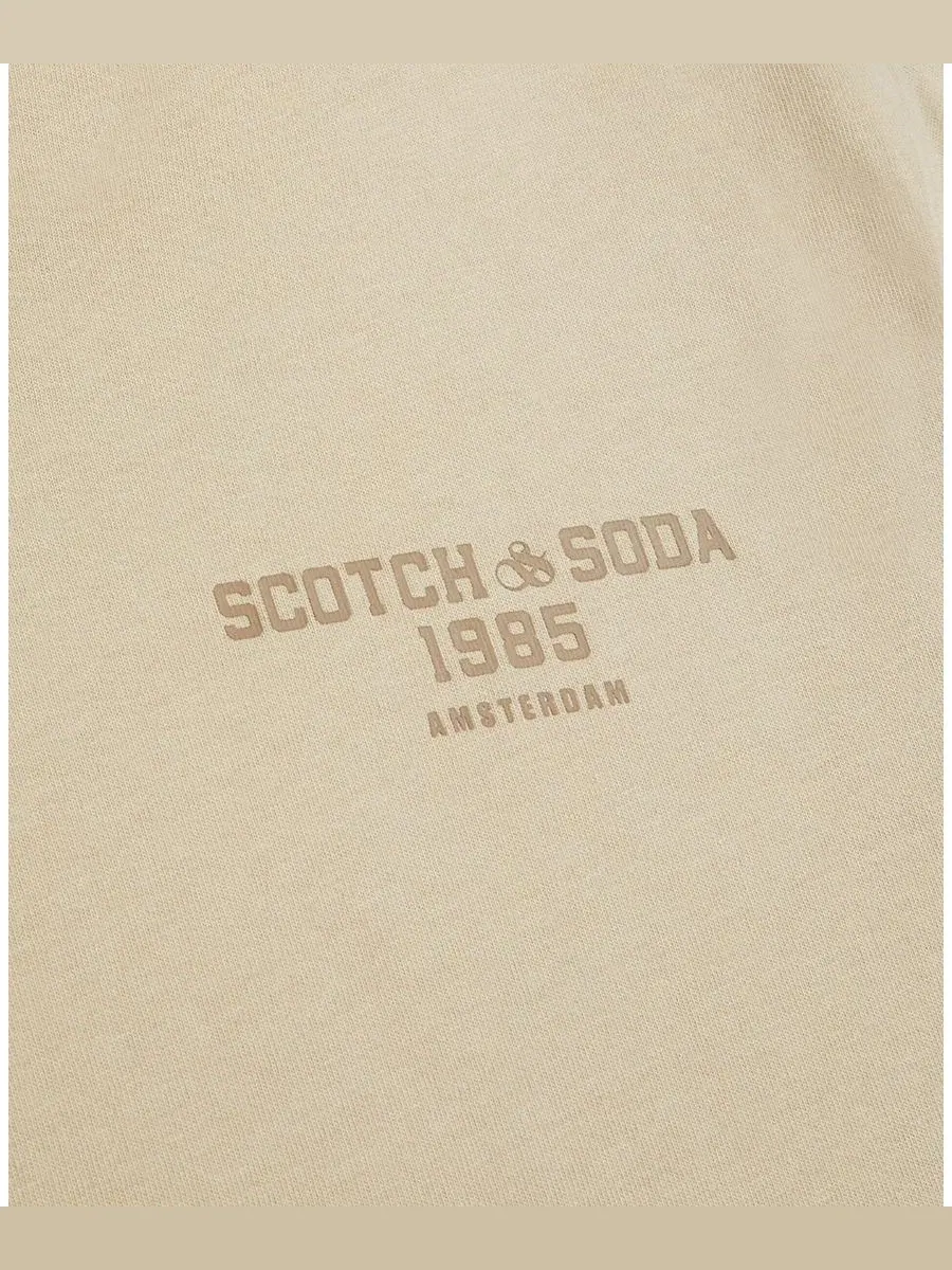 Футболка с круглым вырезом и логотипом SCOTCH & SODA, Plaza Taupe — изображение 4 из 4