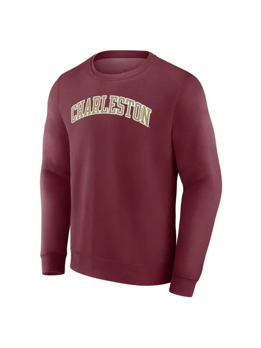 Fanatics Мужская бордовая толстовка с коротким названием команды Charleston Cougars — изображение 2 из 3, коричневый