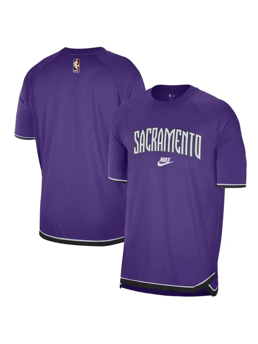 Nike Мужская фиолетовая футболка Sacramento Kings 2024/25 Classic Edition для предматчевой разминки — изображение 1 из 3