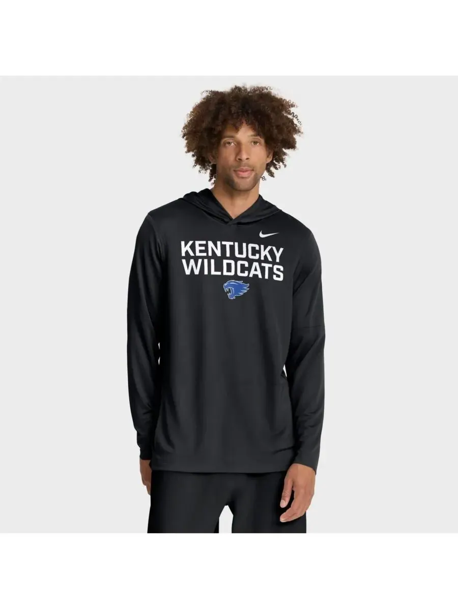 Nike Мужская черная толстовка с длинными рукавами Kentucky Wildcats 2025 Sideline Performance — изображение 1 из 5, черный