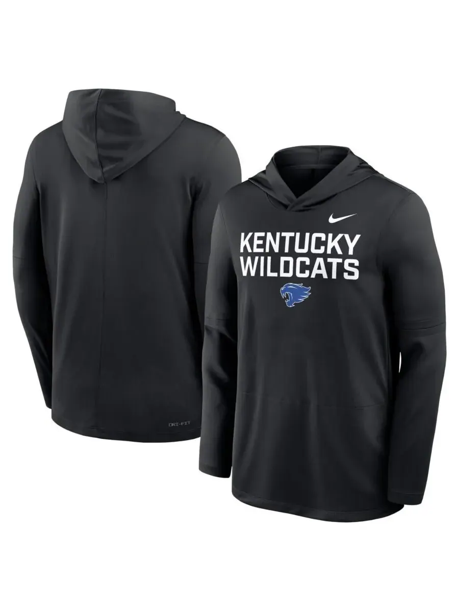 Nike Мужская черная толстовка с длинными рукавами Kentucky Wildcats 2025 Sideline Performance — изображение 3 из 5, черный