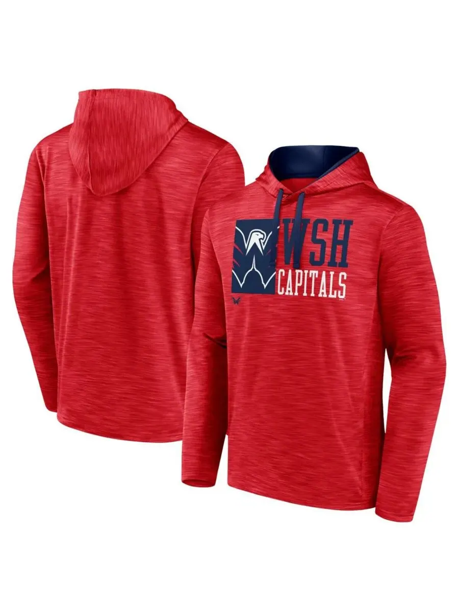 Fanatics Мужская красная толстовка с капюшоном Washington Capitals Never Quit — изображение 1 из 3, красный