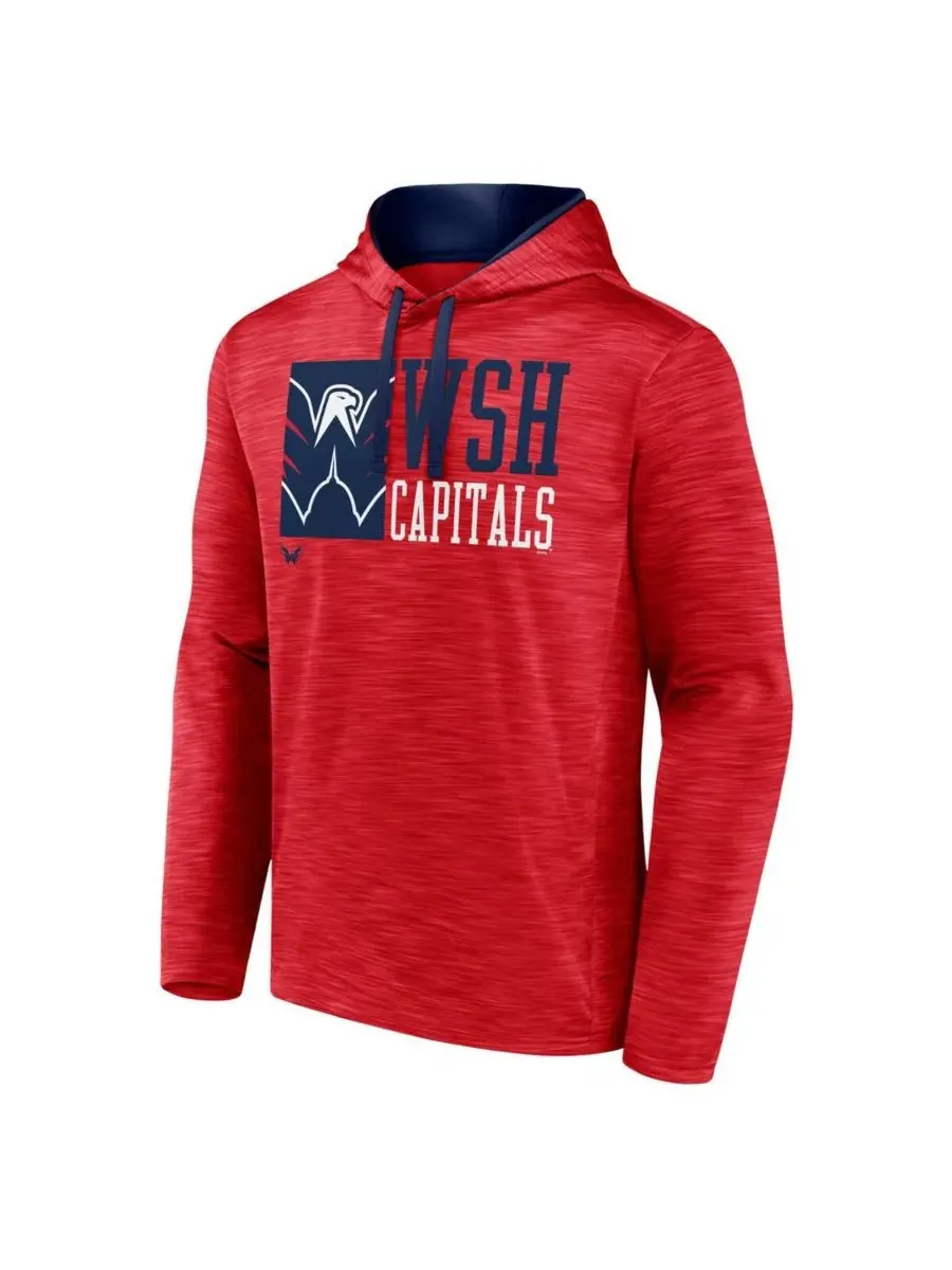 Fanatics Мужская красная толстовка с капюшоном Washington Capitals Never Quit — изображение 2 из 3, красный