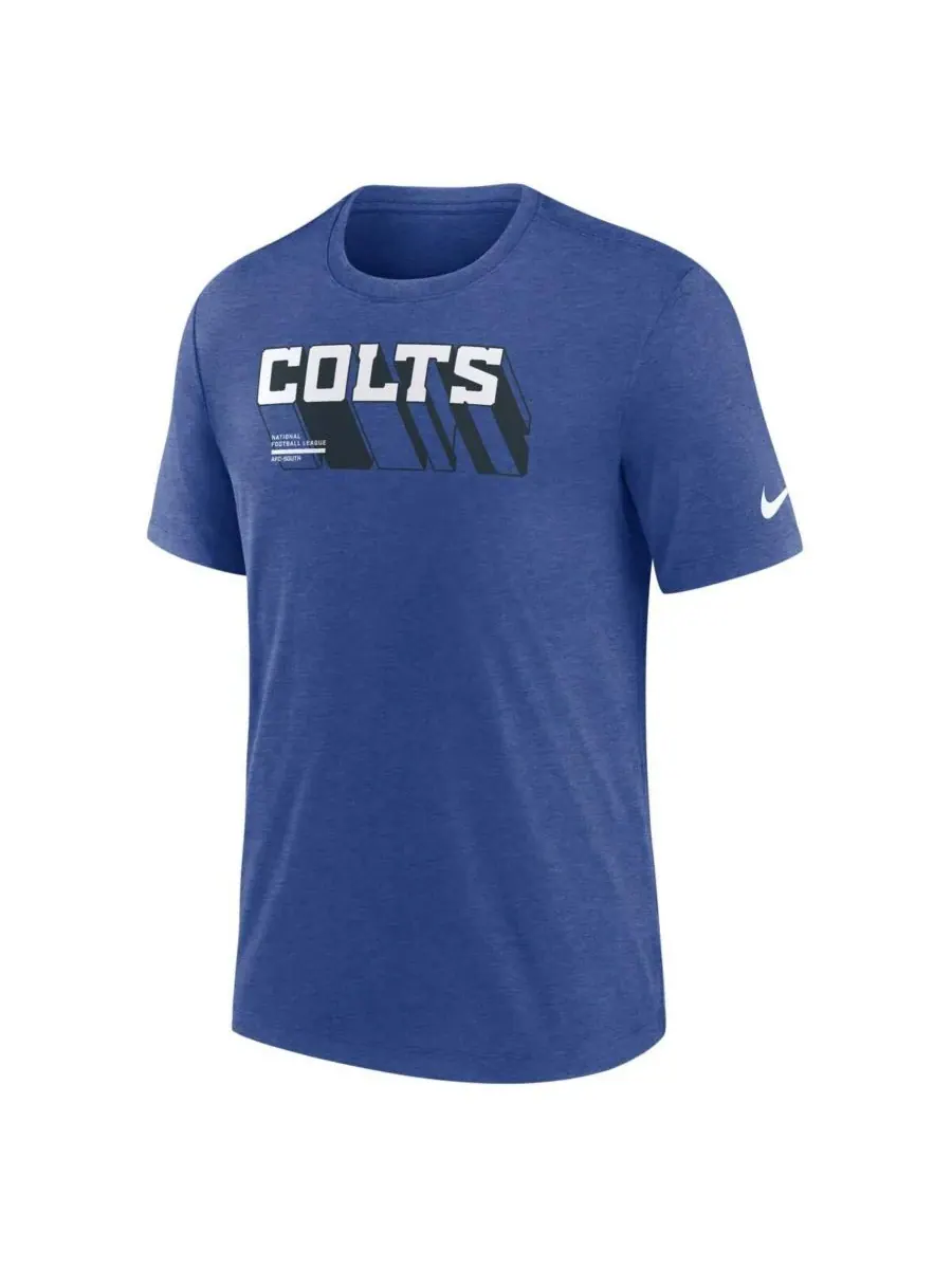 Nike Мужская футболка цвета «Хизер Роял» с длинным пасом, из смешанной ткани — изображение 3 из 3, синий