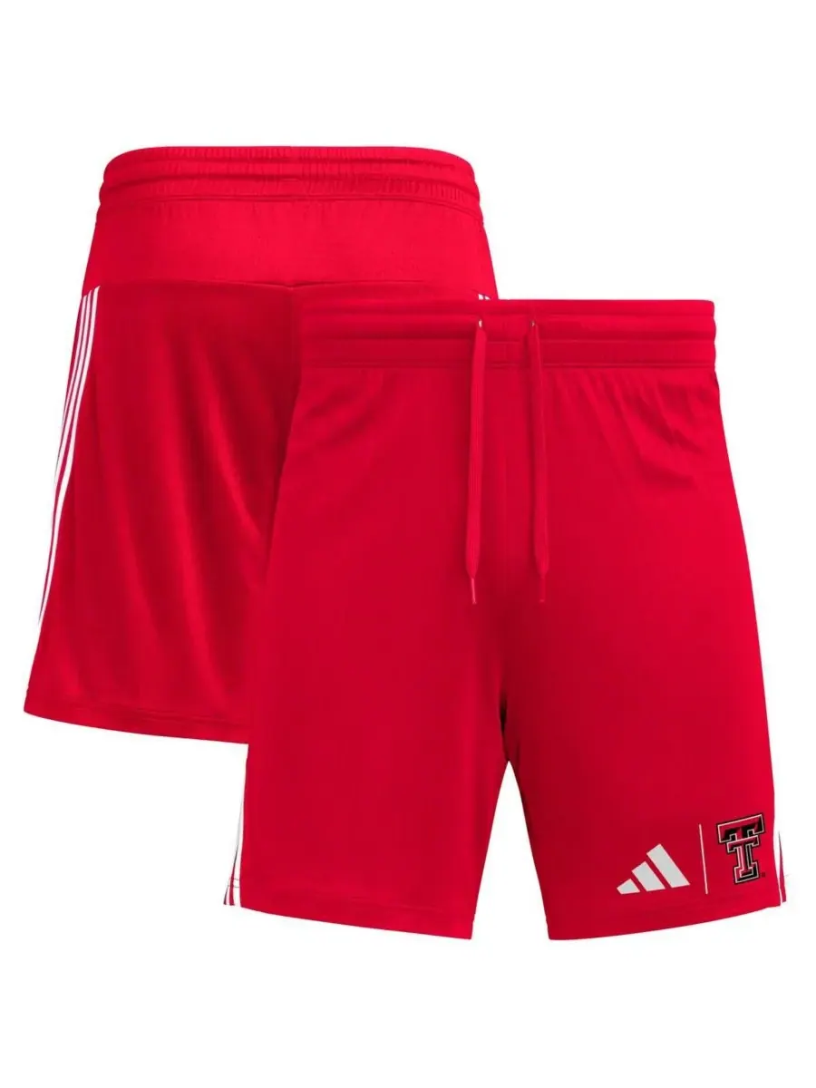 Adidas Мужские красные шорты Texas Tech Red Raiders AEROREADY 7 дюймов — изображение 1 из 3, красный