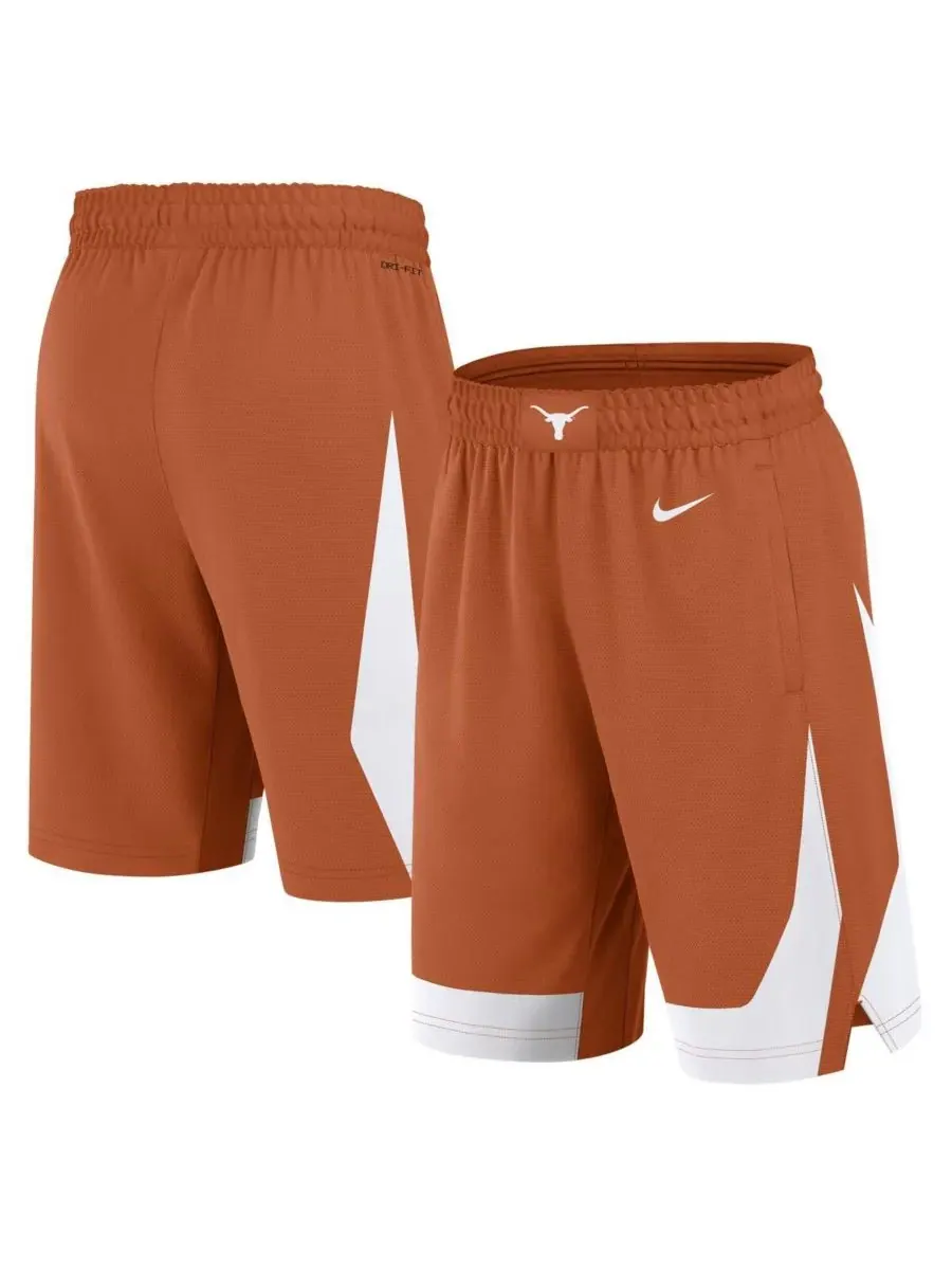 Nike Мужские спортивные шорты Texas Longhorns оранжевого цвета с логотипом команды Texas Longhorns — изображение 1 из 3