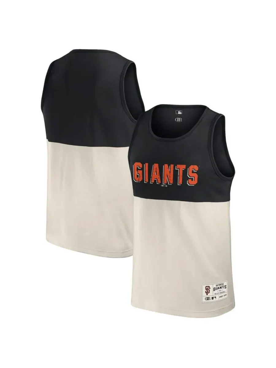 Fanatics Мужская майка Darius Rucker Collection Black/Cream San Francisco Giants Color Block Tank — изображение 1 из 3