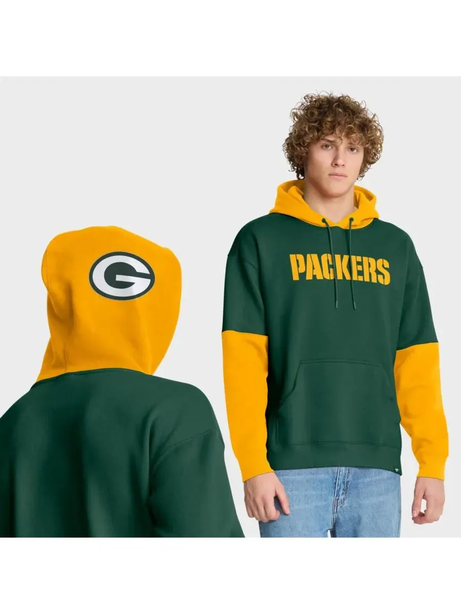 Fanatics Мужская толстовка с капюшоном в виде шлема команды Green Bay Packers — изображение 1 из 5, зеленый