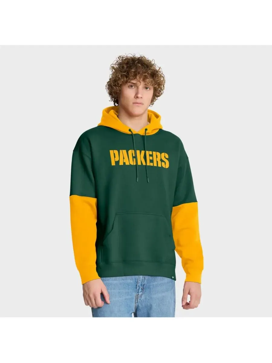 Fanatics Мужская толстовка с капюшоном в виде шлема команды Green Bay Packers — изображение 2 из 5, зеленый