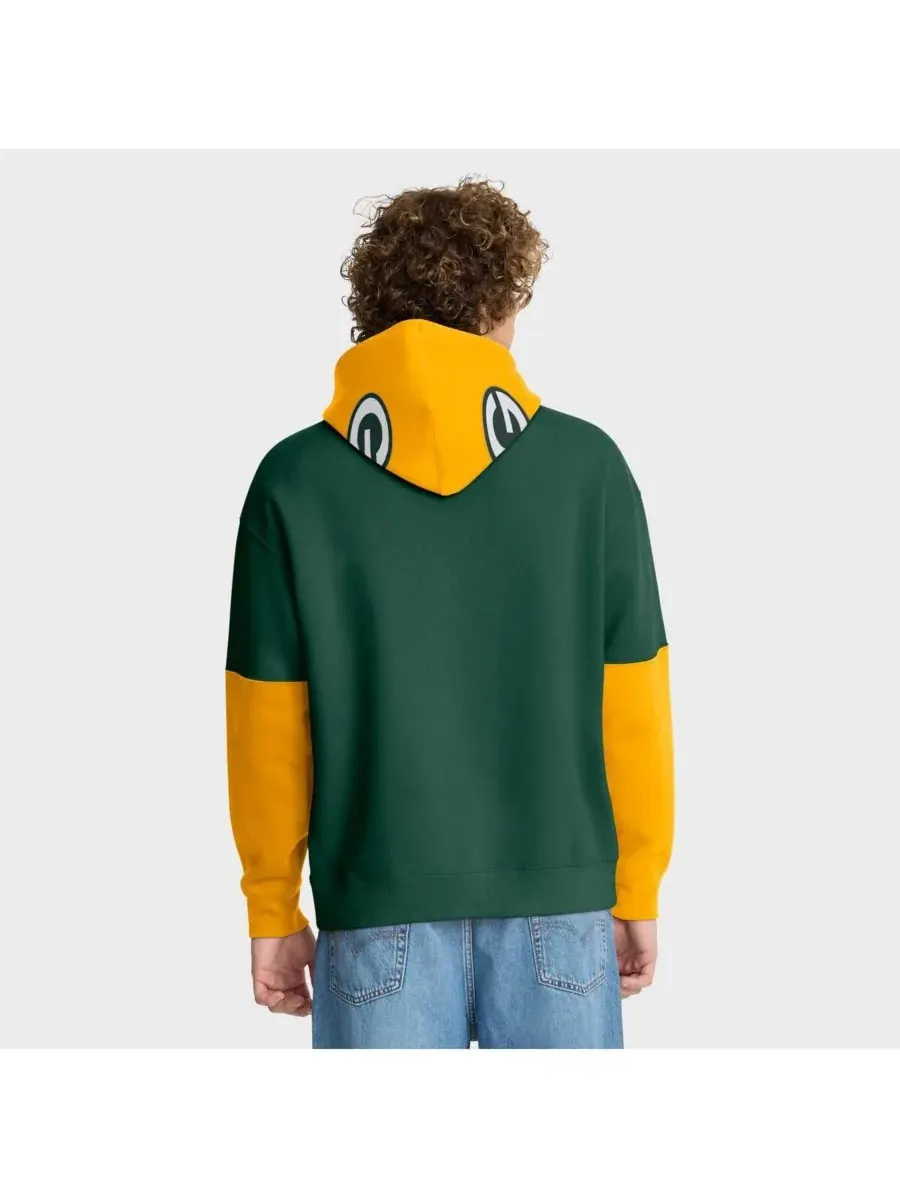 Fanatics Мужская толстовка с капюшоном в виде шлема команды Green Bay Packers — изображение 3 из 5, зеленый