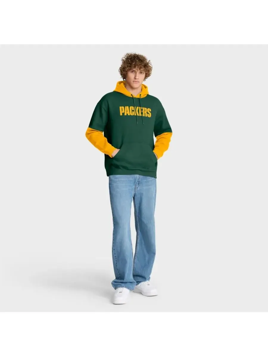 Fanatics Мужская толстовка с капюшоном в виде шлема команды Green Bay Packers — изображение 4 из 5, зеленый