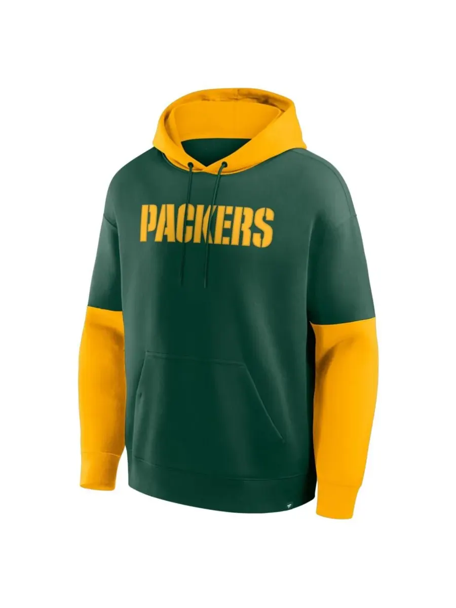 Fanatics Мужская толстовка с капюшоном в виде шлема команды Green Bay Packers — изображение 5 из 5, зеленый