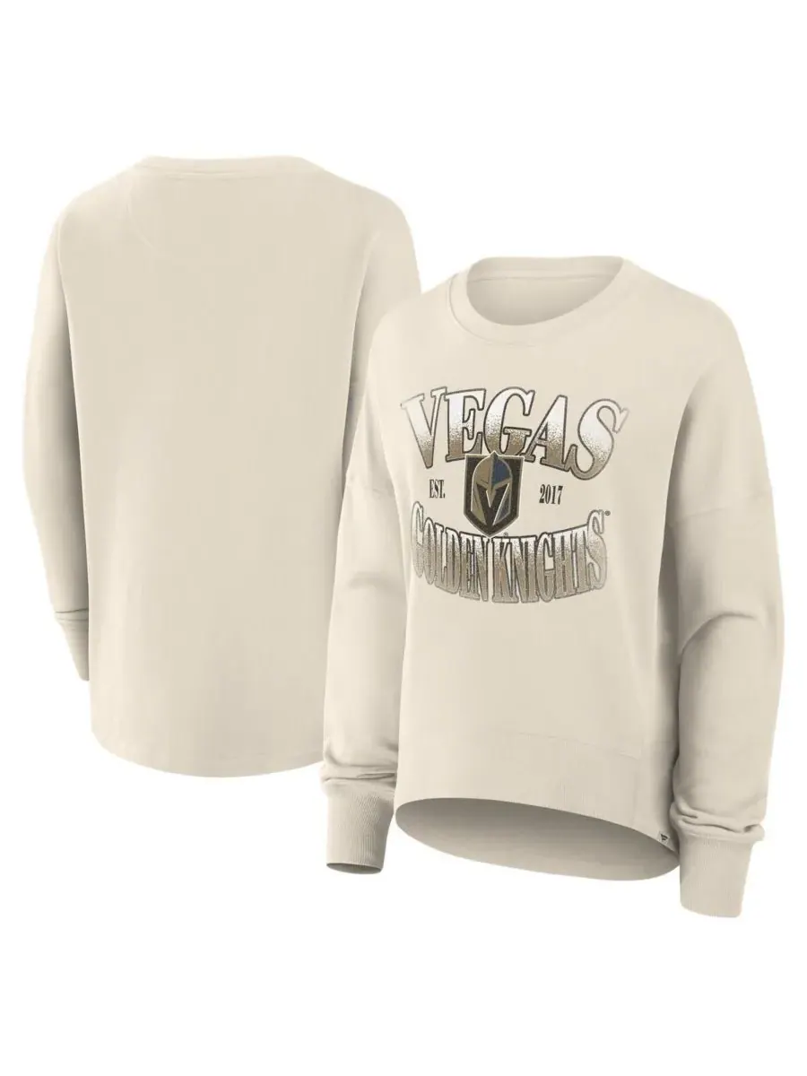 Fanatics Женская кремовая толстовка-пуловер Vegas Golden Knights Oversized Slice — изображение 1 из 3, бежевый