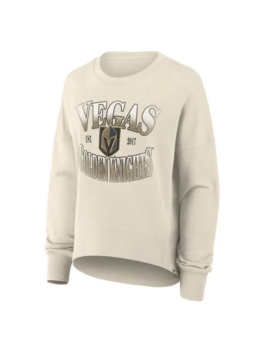 Fanatics Женская кремовая толстовка-пуловер Vegas Golden Knights Oversized Slice — изображение 2 из 3, бежевый