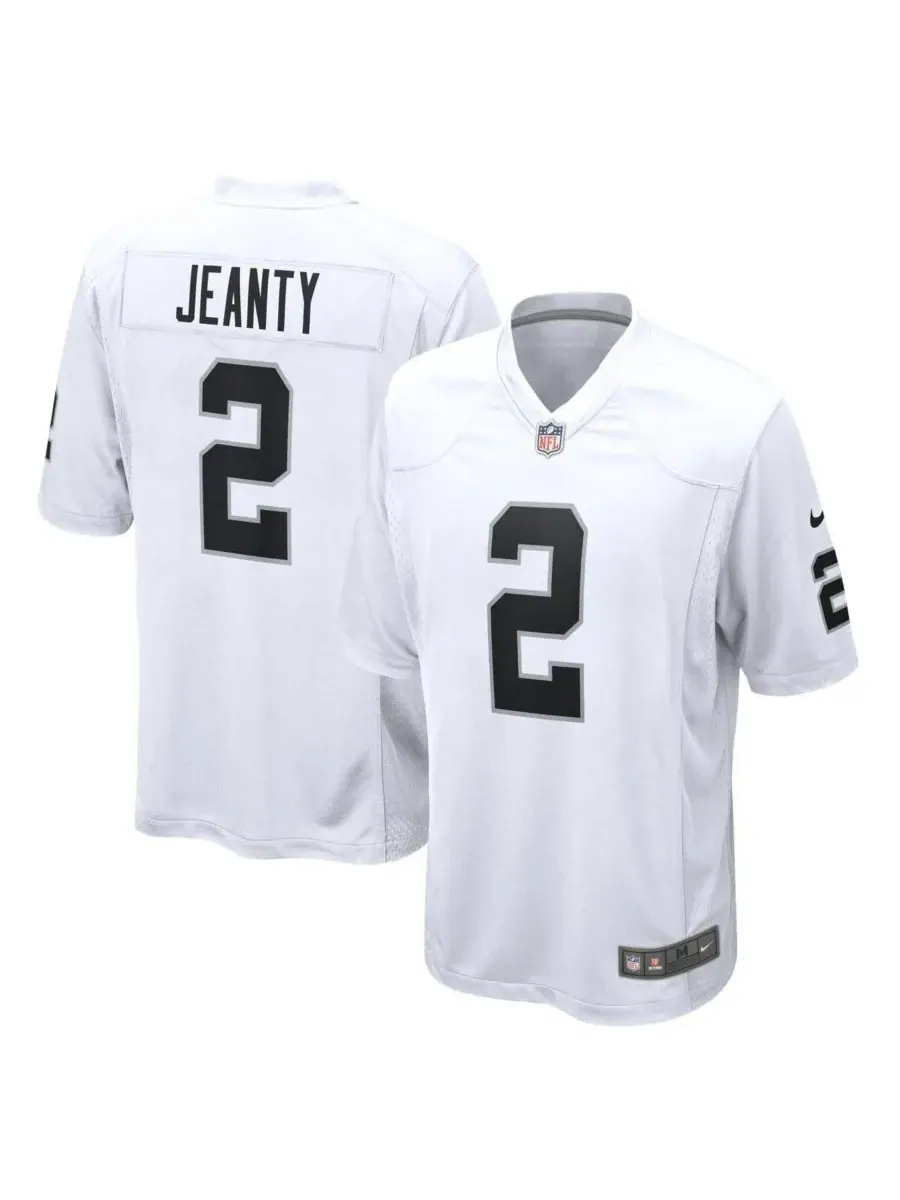 Nike Мужская белая игровая футболка Ashton Jeanty Las Vegas Raiders — изображение 1 из 3, белый
