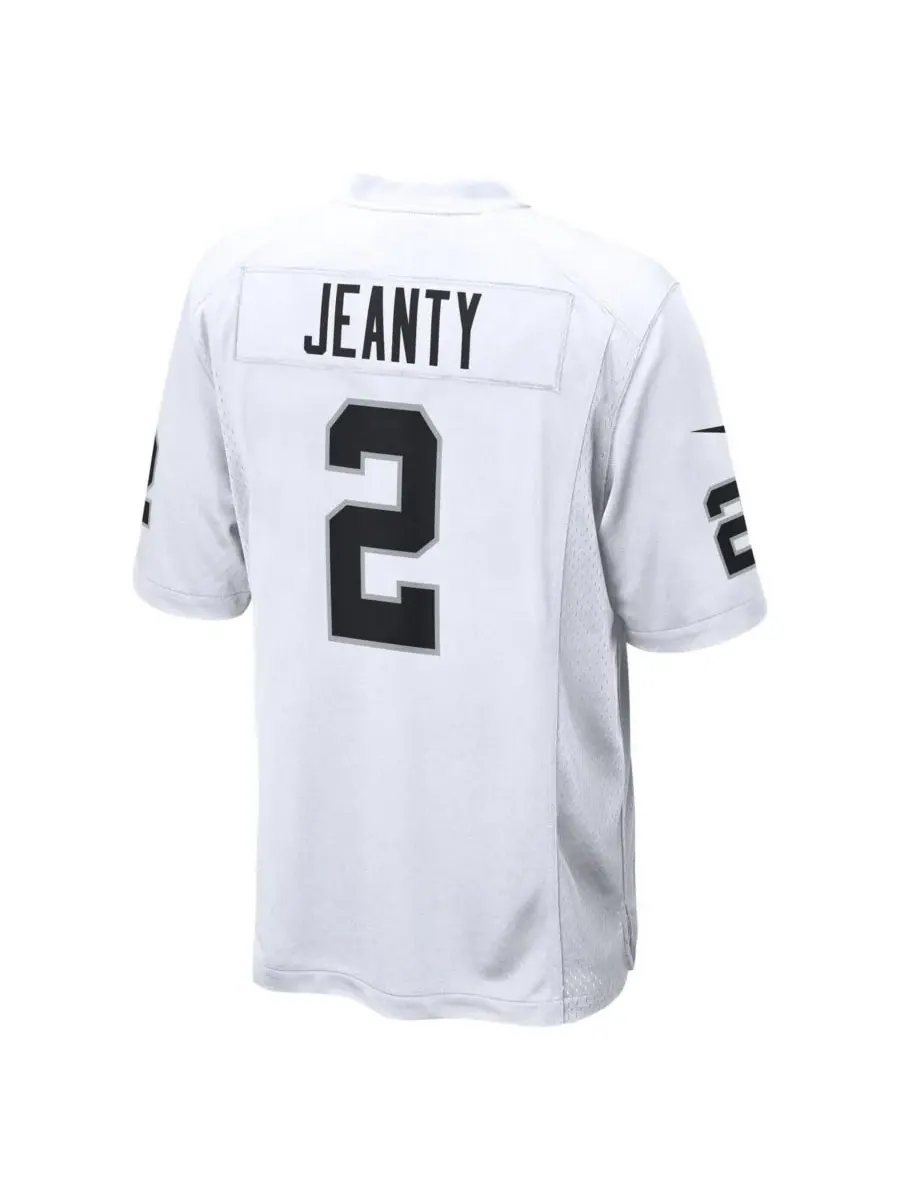 Nike Мужская белая игровая футболка Ashton Jeanty Las Vegas Raiders — изображение 3 из 3, белый