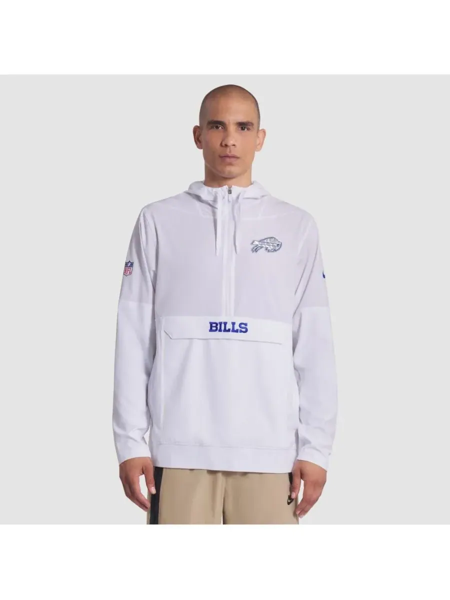 Nike Мужская белая куртка-анорак с капюшоном и молнией в стиле "Buffalo Bills 2025 Rivalries — изображение 1 из 3, белый
