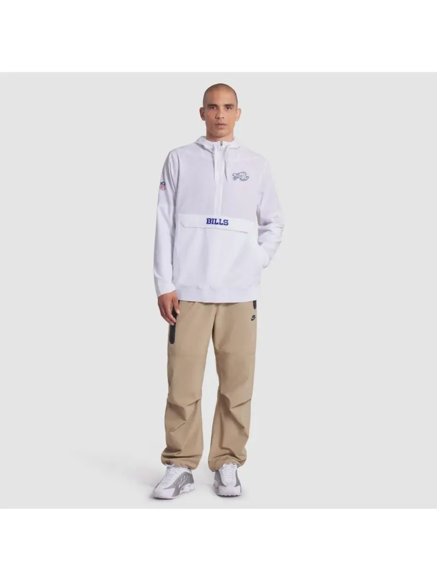 Nike Мужская белая куртка-анорак с капюшоном и молнией в стиле "Buffalo Bills 2025 Rivalries — изображение 3 из 3, белый