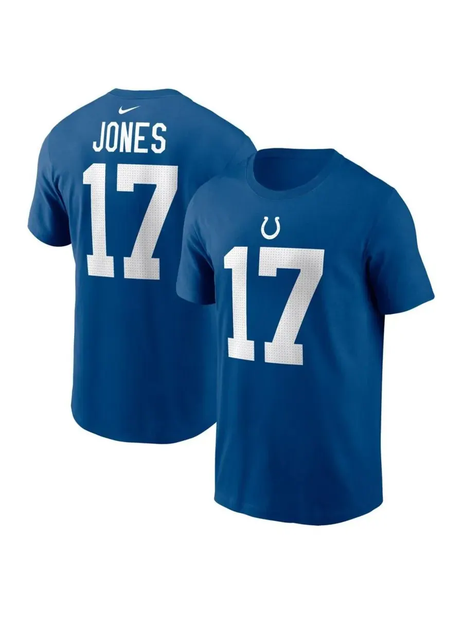 Мужская футболка Daniel Jones Royal Indianapolis Colts с именем и номером игрока Nike — изображение 1 из 3, королевский