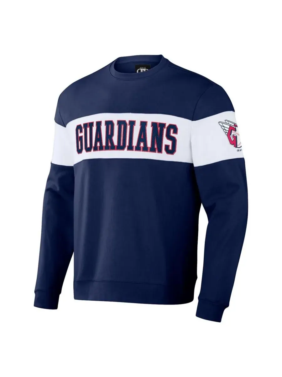 Fanatics Мужская толстовка Darius Rucker Collection by Navy Cleveland Guardians Stripe Pullover — изображение 2 из 3