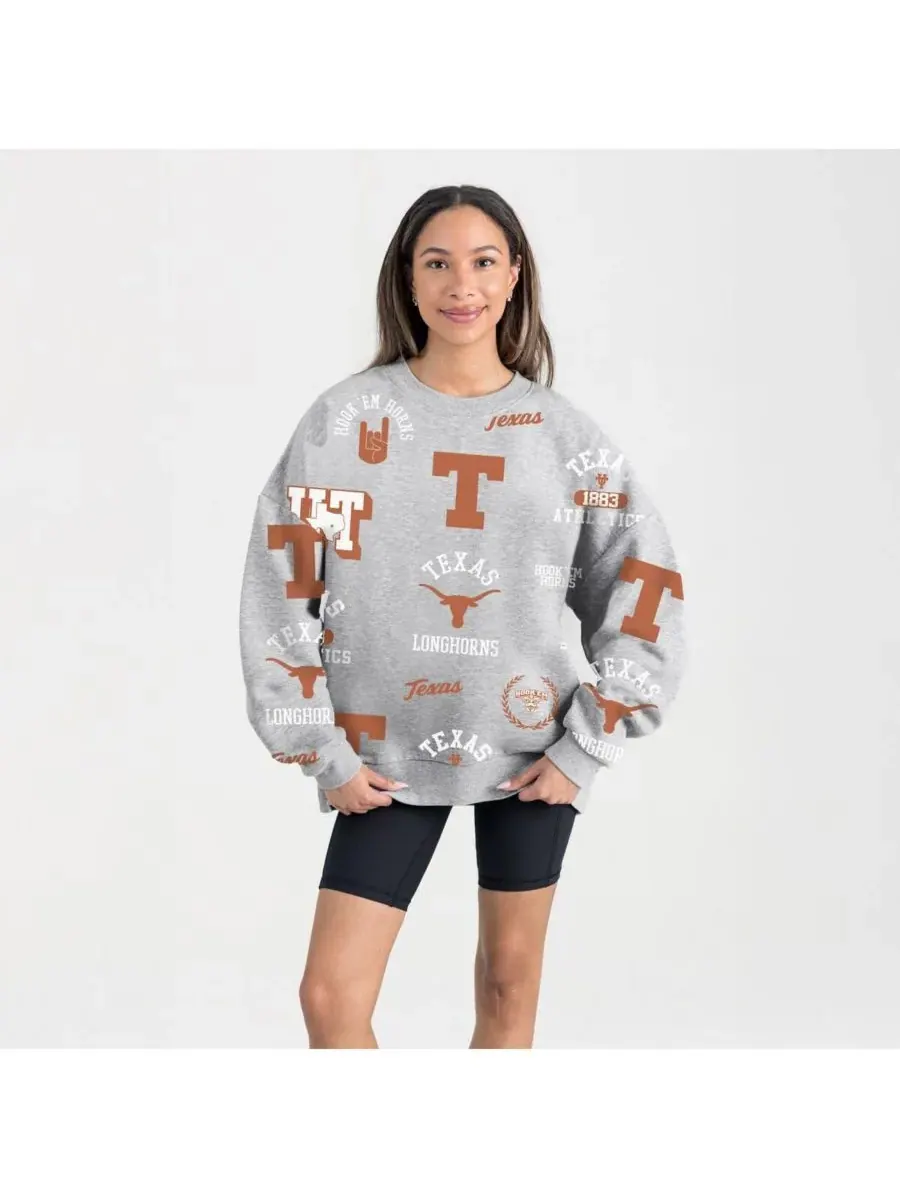 Gameday Couture Женская серая флисовая толстовка Texas Longhorns Always on Repeat — изображение 1 из 4, серый