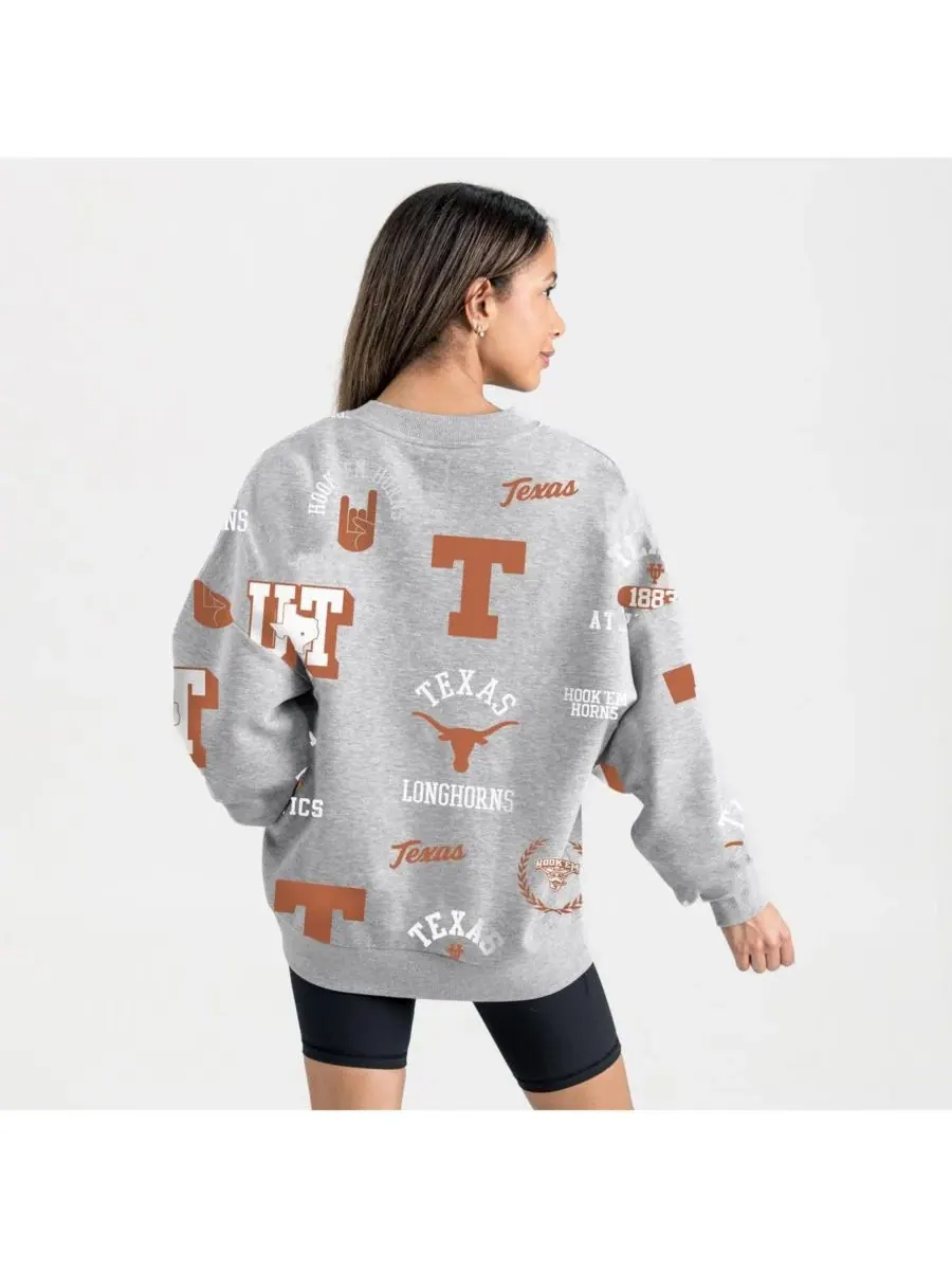 Gameday Couture Женская серая флисовая толстовка Texas Longhorns Always on Repeat — изображение 3 из 4, серый