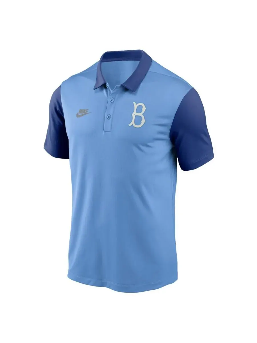 Nike Мужская светло-голубая поло-рубашка Brooklyn Dodgers Franchise Cooperstown Collection — изображение 2 из 3