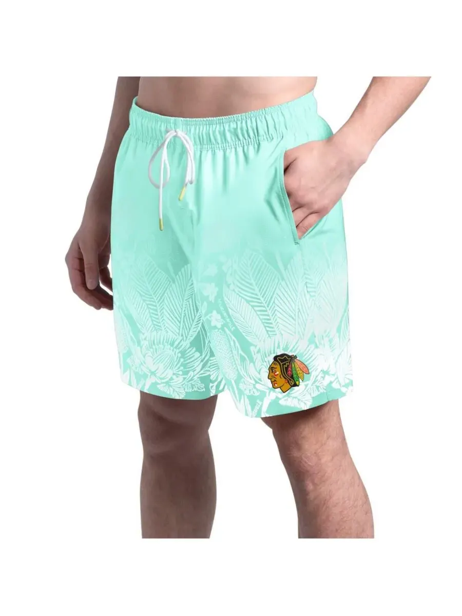 Margaritaville Мужские плавательные шорты Mint Chicago Blackhawks Lagoon Fiesta — изображение 1 из 1, мята