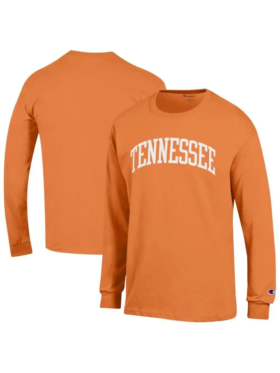 Champion Мужская футболка с длинным рукавом Tennessee Orange Tennessee Volunteers Basic Arch — изображение 1 из 3, оранжевый