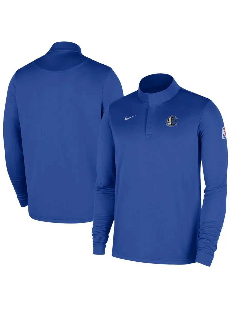 Мужская королевская толстовка Dallas Mavericks 2025/26 Authentic Coaches Quarter-Zip Dri-Fit Nike — изображение 1 из 4