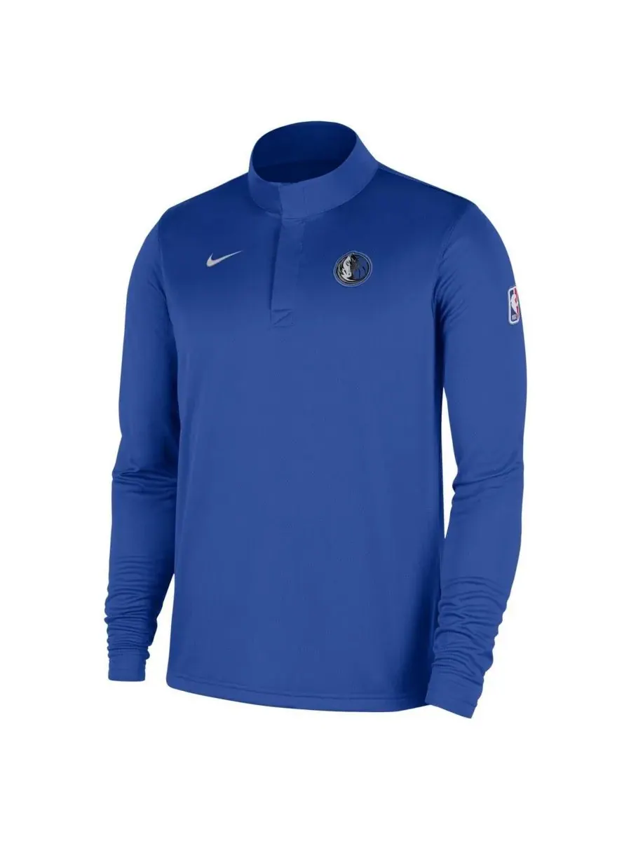 Мужская королевская толстовка Dallas Mavericks 2025/26 Authentic Coaches Quarter-Zip Dri-Fit Nike — изображение 2 из 4