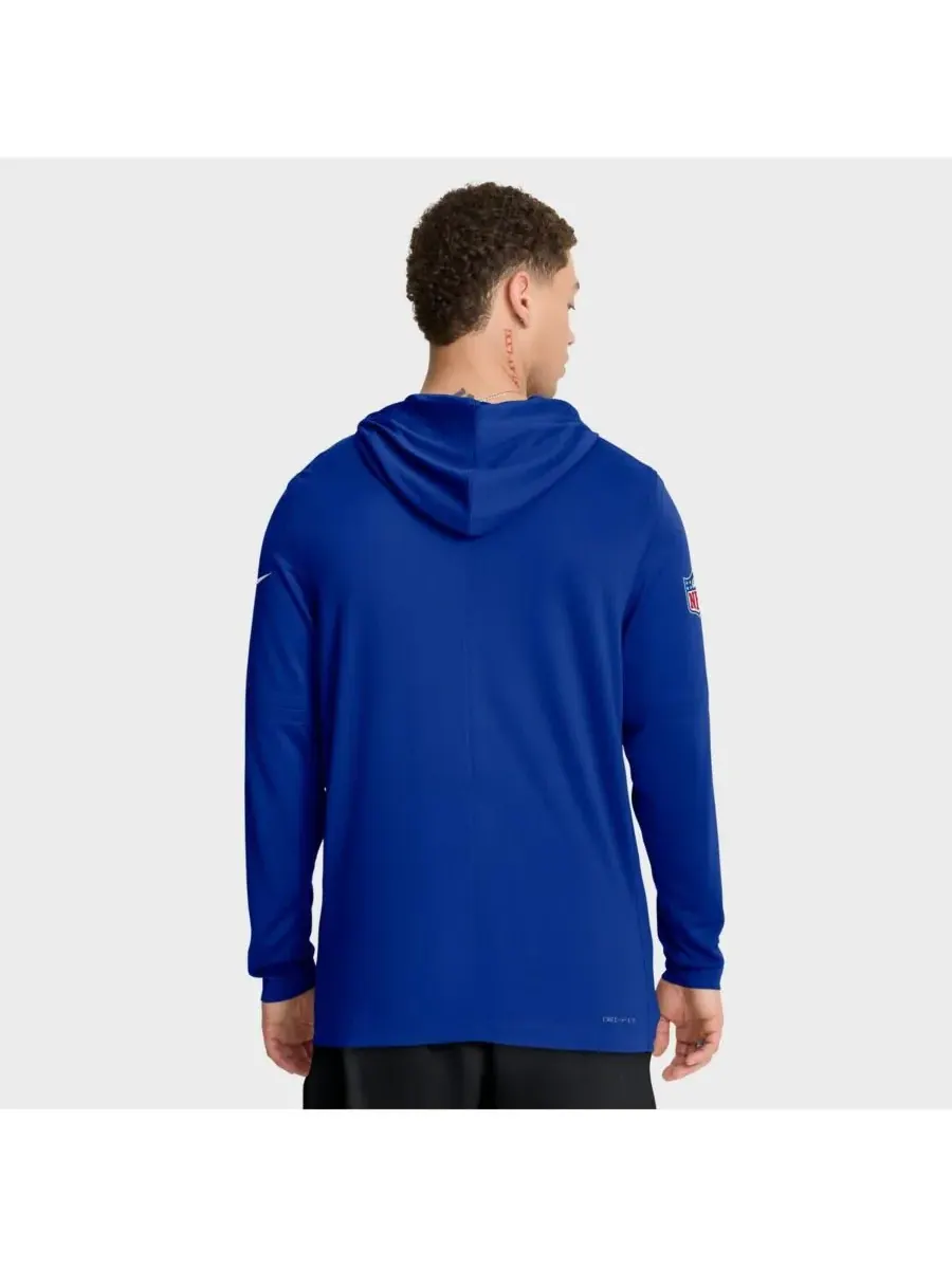 Мужская футболка с длинным рукавом Royal Buffalo Bills Sideline Pure Fury Performance Nike — изображение 2 из 5, королевский