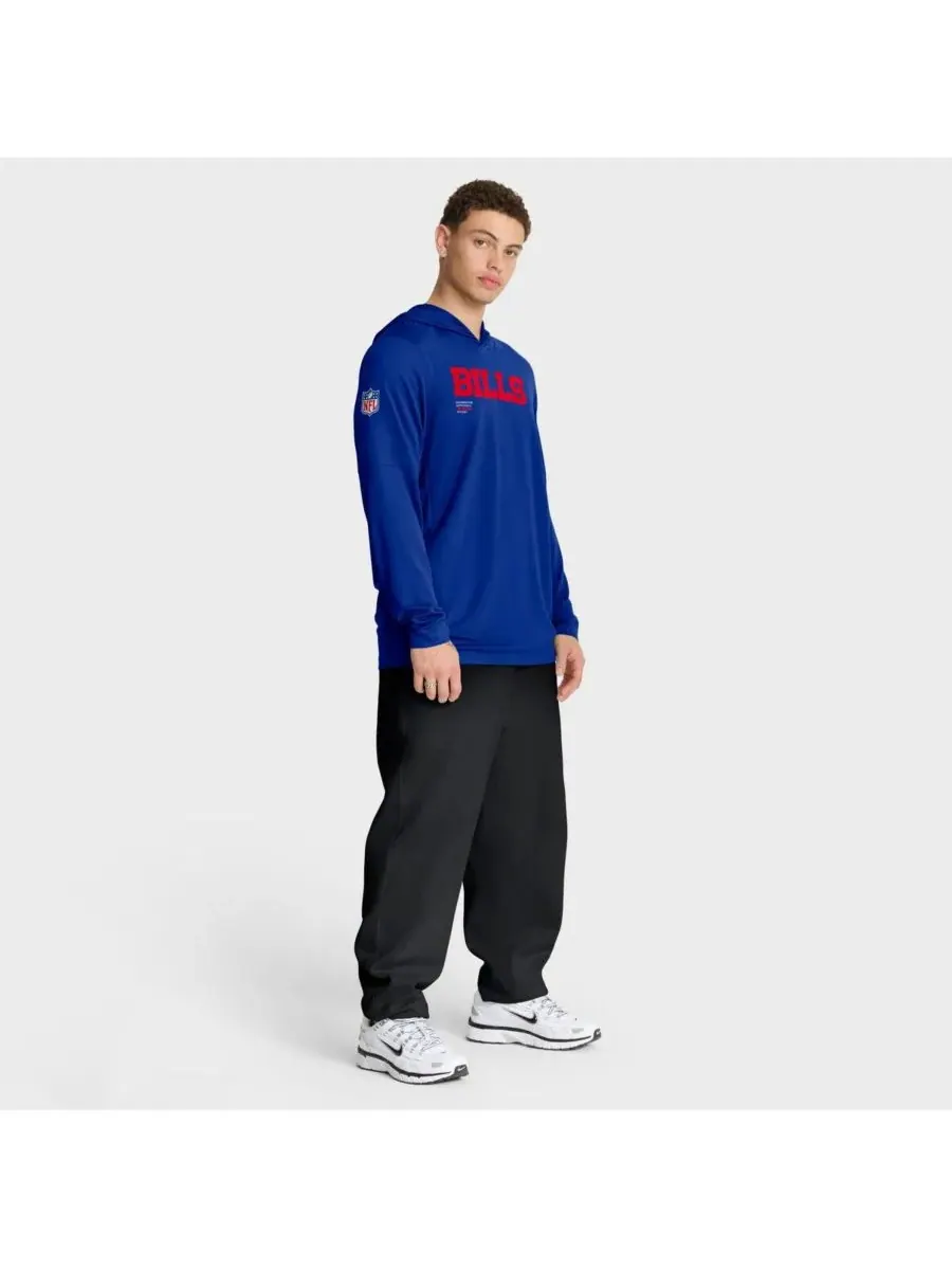 Мужская футболка с длинным рукавом Royal Buffalo Bills Sideline Pure Fury Performance Nike — изображение 3 из 5, королевский