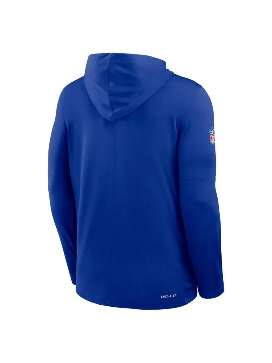 Мужская футболка с длинным рукавом Royal Buffalo Bills Sideline Pure Fury Performance Nike — изображение 5 из 5, королевский