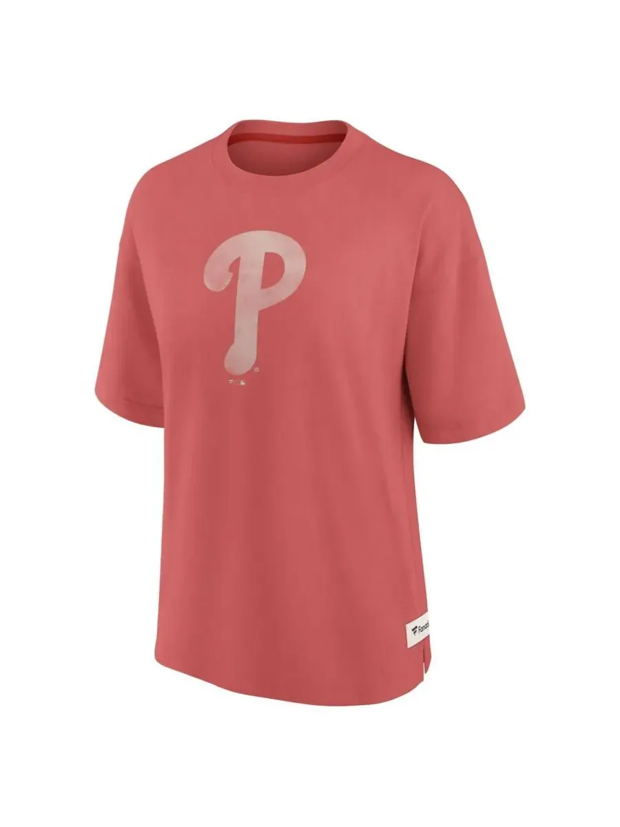 Fanatics Женская красная футболка Philadelphia Phillies Oversized Elements Raw Edge Future Ground — изображение 3 из 3