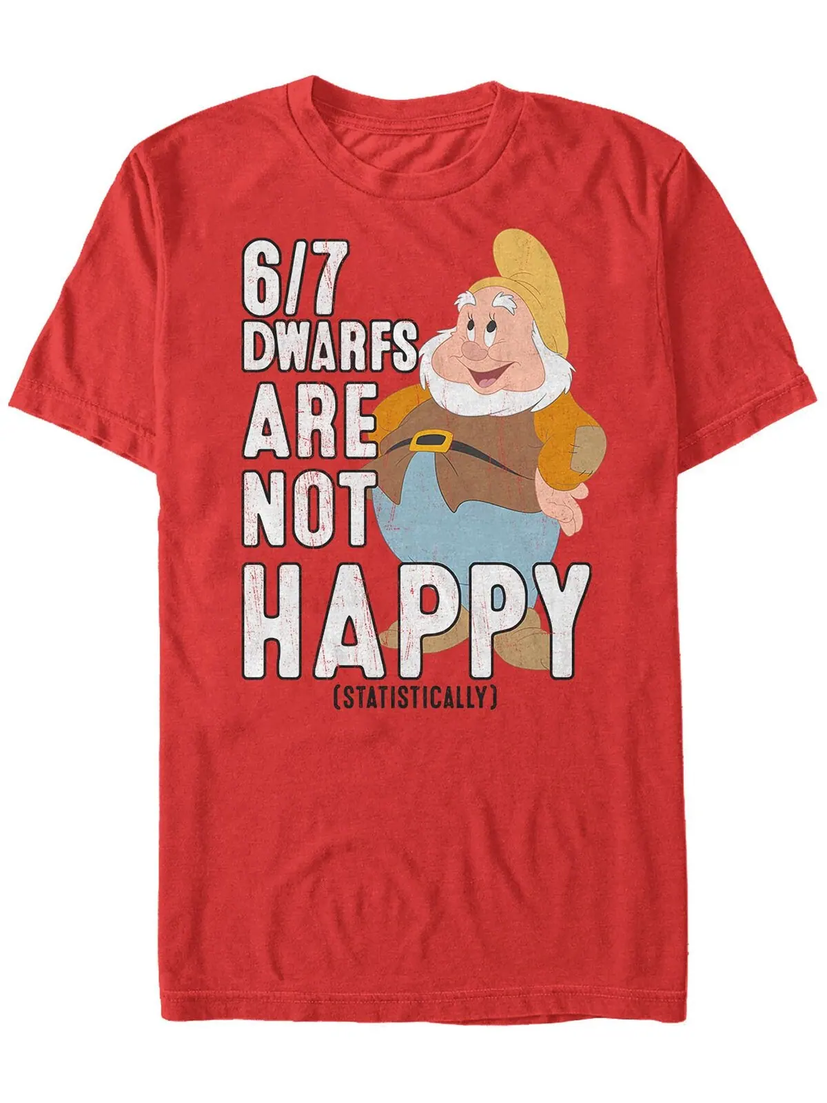 Мужская футболка с коротким рукавом disney snow white statistically 6/7 dwarfs are unhappy Fifth Sun — изображение 1 из 1