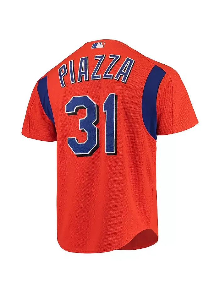 Мужская тренировочная бейсбольная майка Mike цвета апельсин New York Mets из коллекции Cooperstown — изображение 3 из 3