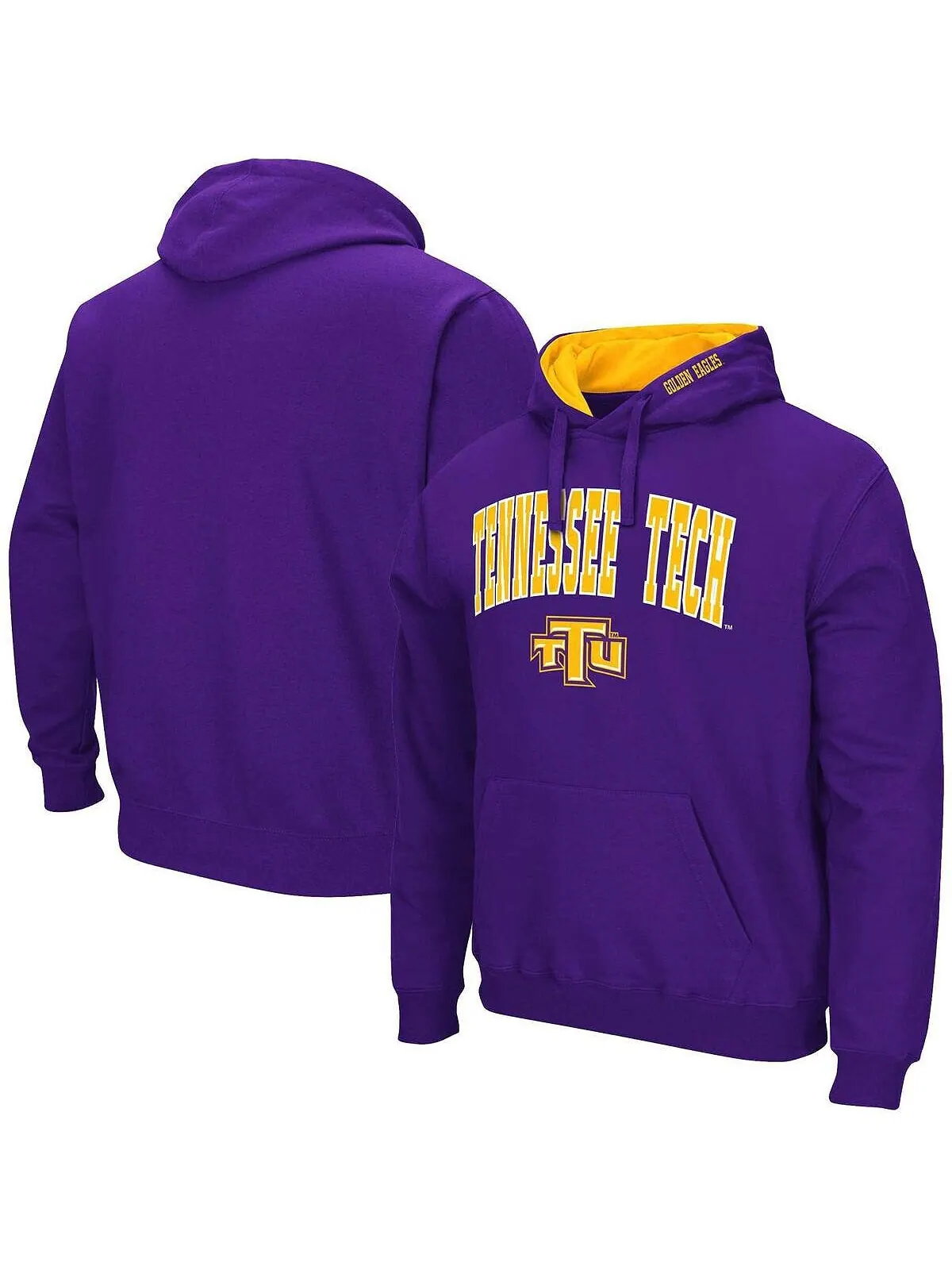 Мужская фиолетовая толстовка с капюшоном tennessee tech golden eagles arch & logo Colosseum — изображение 1 из 3, фиолетовый