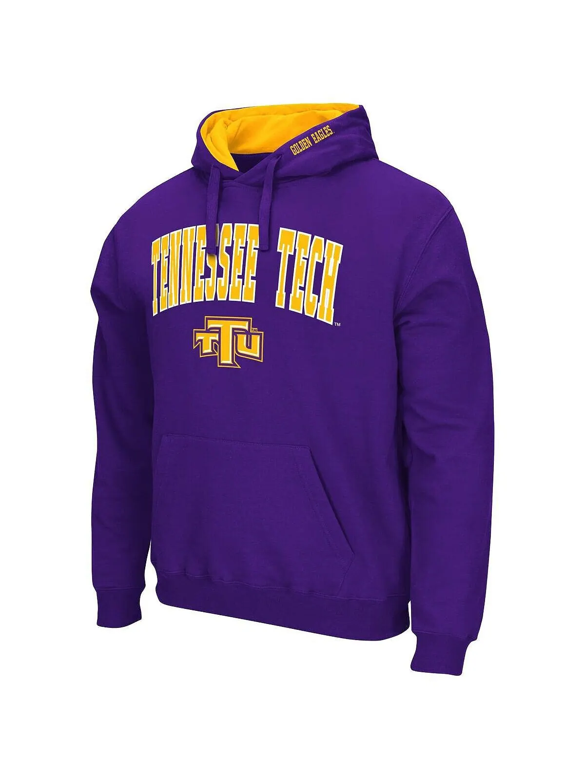 Мужская фиолетовая толстовка с капюшоном tennessee tech golden eagles arch & logo Colosseum — изображение 2 из 3, фиолетовый