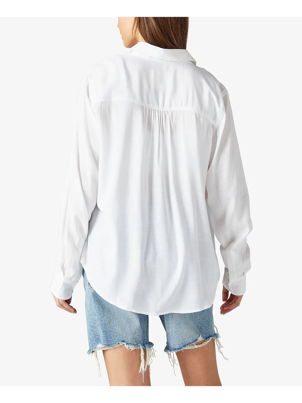 Рубашка на пуговицах-бойфренде Lucky Brand — изображение 2 из 3, яркий белый
