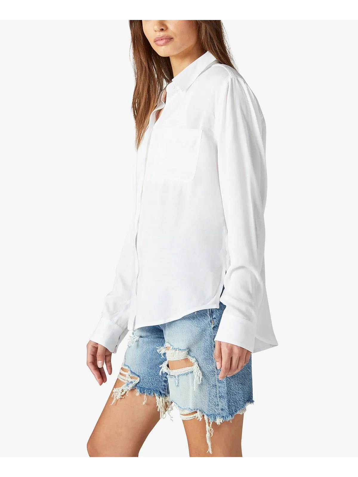Рубашка на пуговицах-бойфренде Lucky Brand — изображение 3 из 3, яркий белый