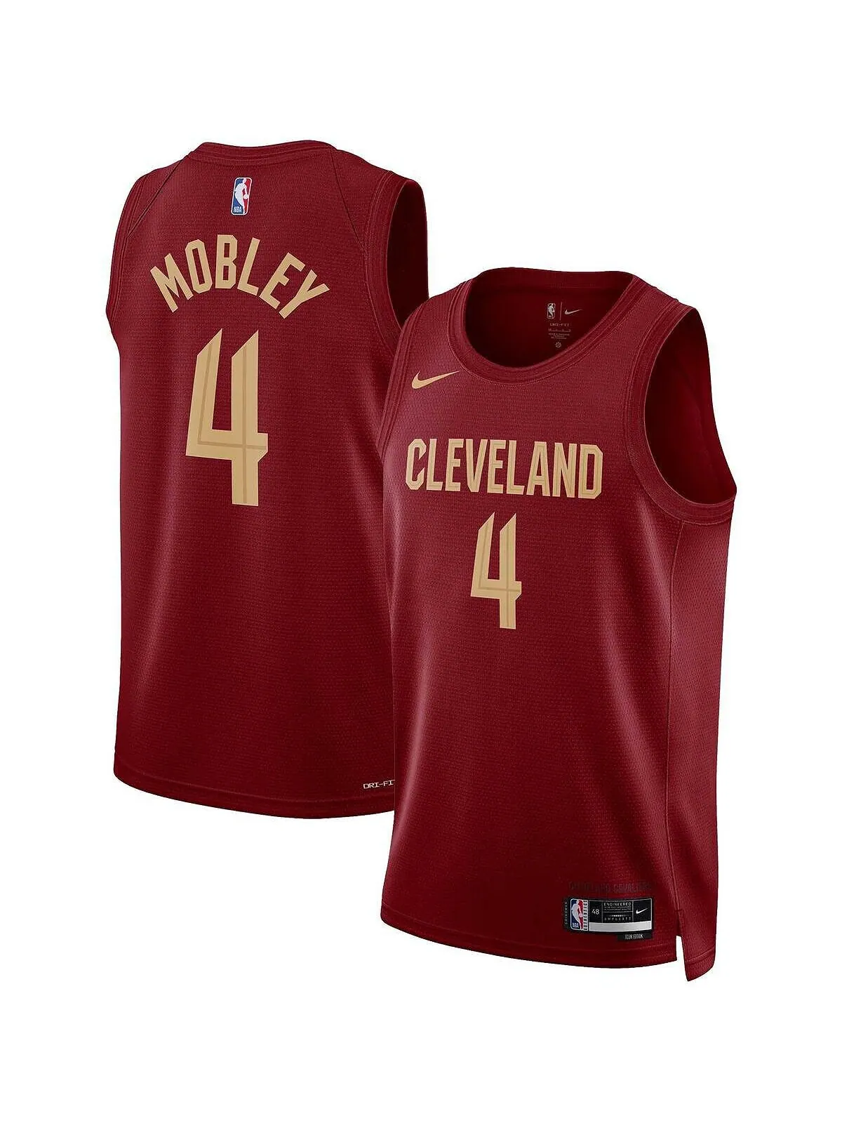 Мужская майка Swingman Evan Mobley Wine Cleveland Cavaliers 2022/23 — Icon Edition Nike — изображение 1 из 3, красный