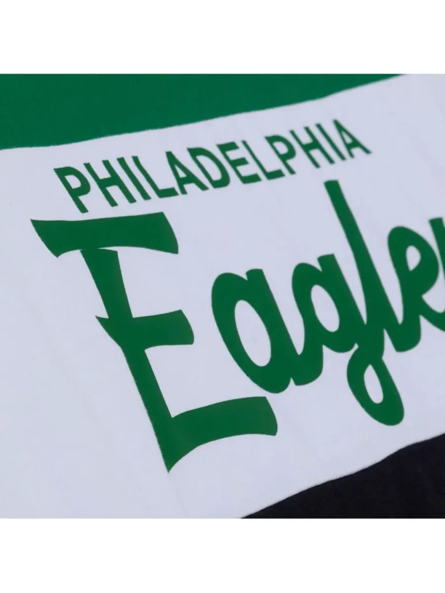 Мужская черная/зеленая майка с логотипом команды Philadelphia Eagles Mitchell & Ness — изображение 5 из 5, черный зеленый